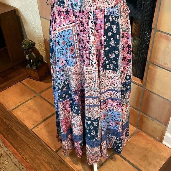 Matilda Jane Floral Patchwork Cottage-core Prairie Style Maxi Dress, S! - Picture 4 of 12